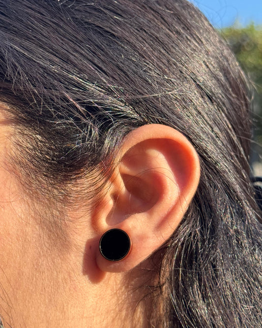 Black Stud Earrings