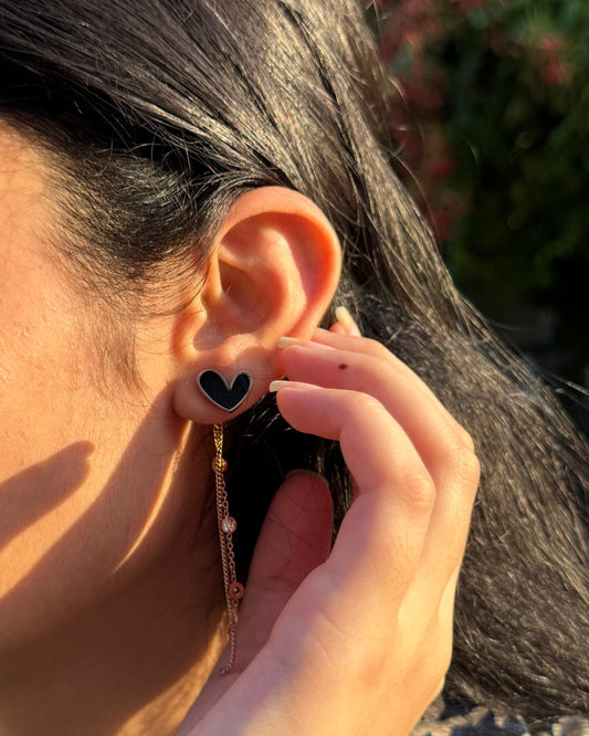 Heart Tassel Earrings